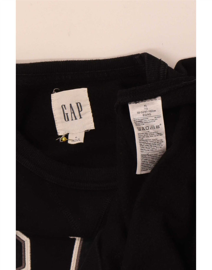 Hanorac grafic Gap pentru bărbați Jumper XL bumbac negru