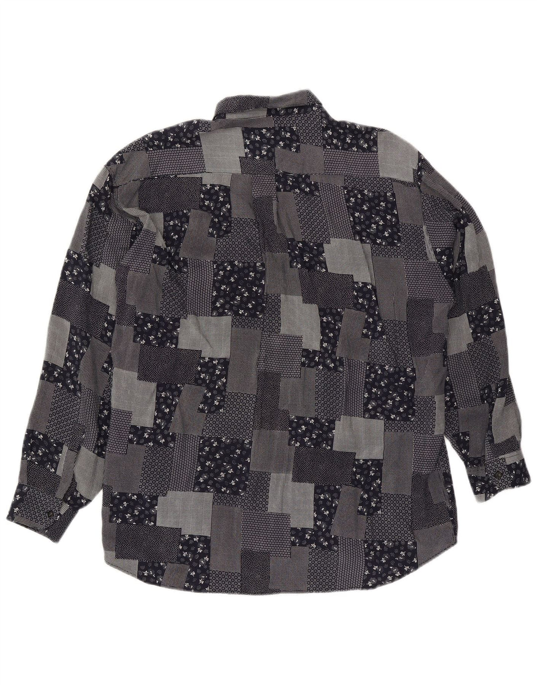 Cămașă Bărbați VINTAGE XL Negru Mozaic Viscoză