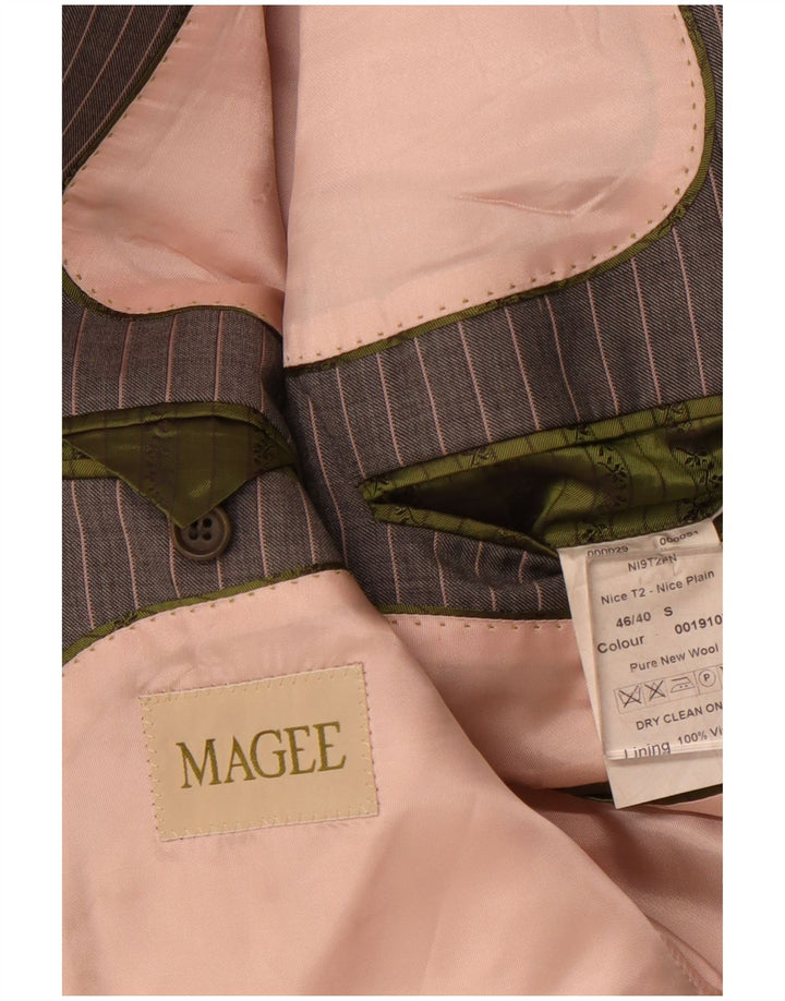 Blazer pentru bărbați Magee, cu 2 nasturi, IT 46, lână nouă, gri cu dungi mici