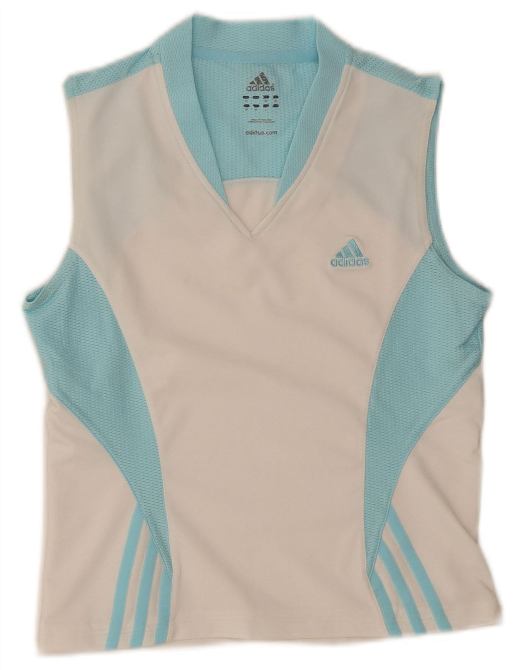 Vest Crop Top pentru femei Adidas UK 12 Medium White Colorblock