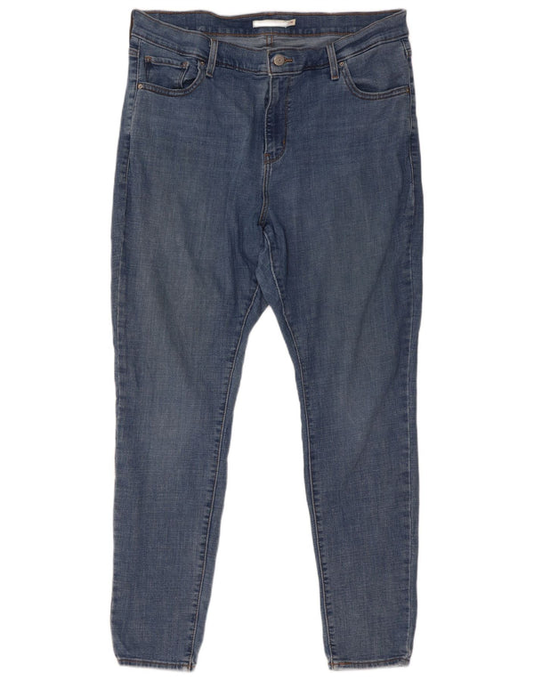Blugi skinny cu talie mare Levi's 721 pentru femei US 16 2XL W36 L30 albastru bumbac