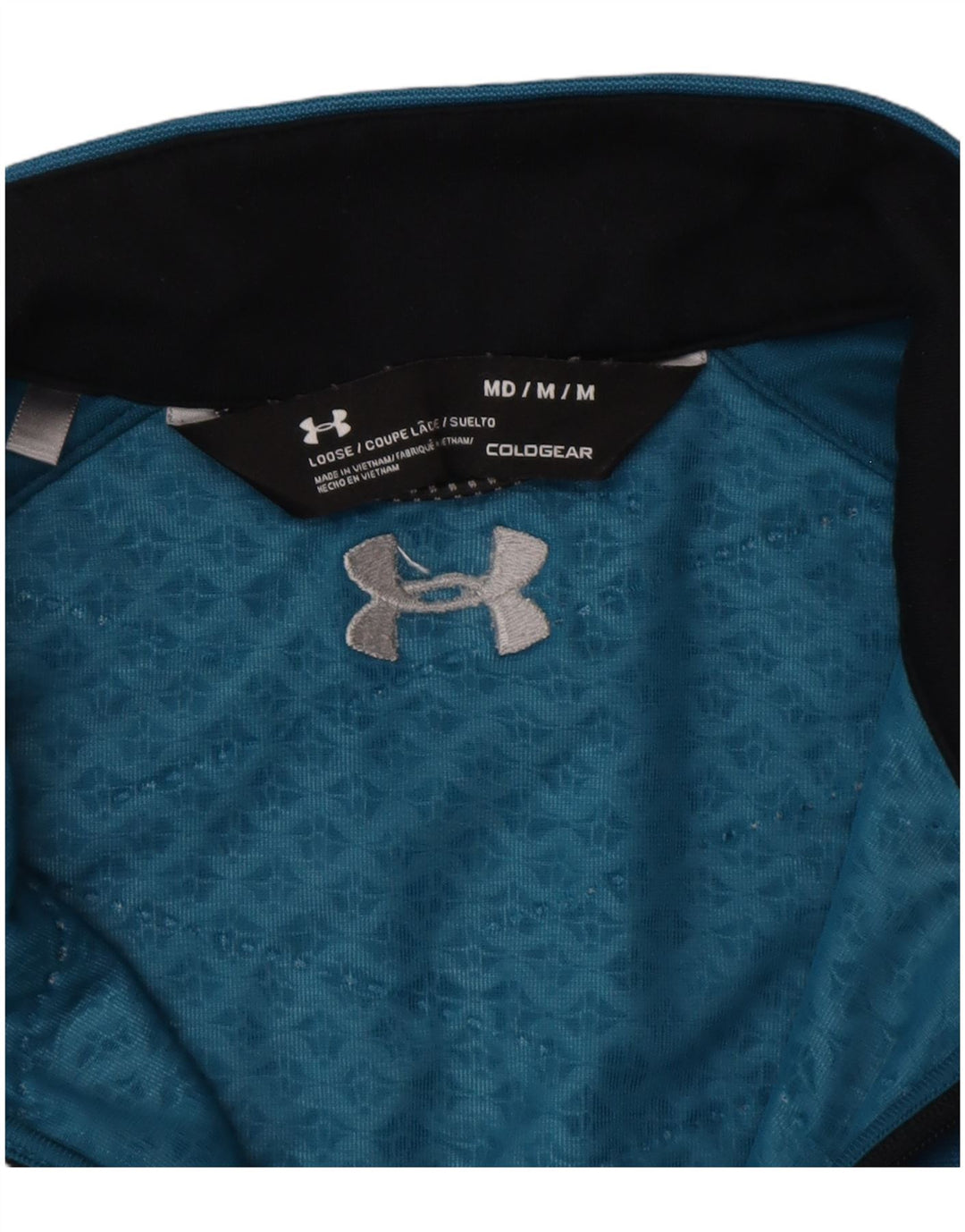 Under Armour Cold Gear pentru bărbați, top cu mânecă lungă, cu mânecă lungă, albastru mediu