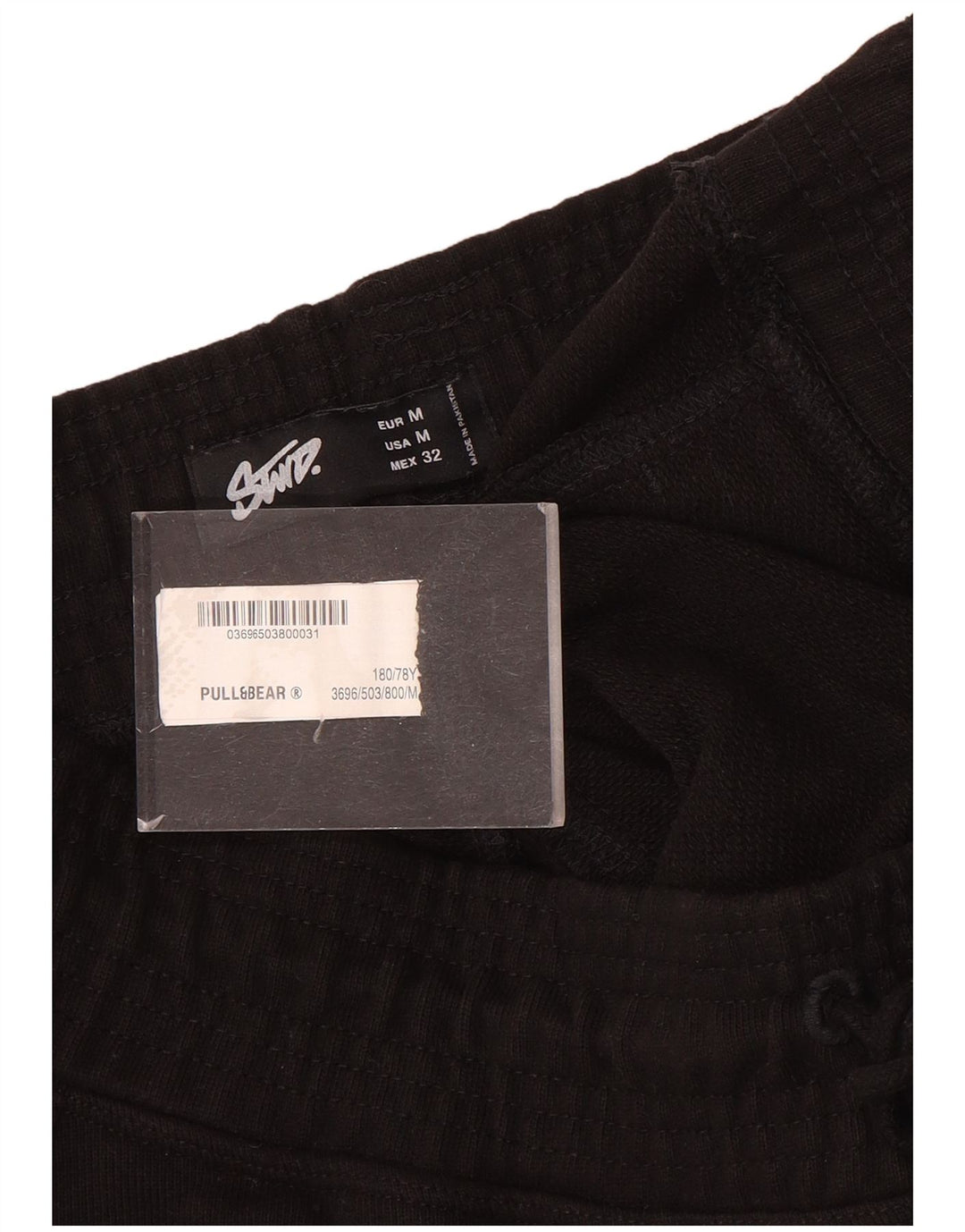 Pantaloni scurți sport pentru bărbați Pull & Bear, bumbac mediu negru