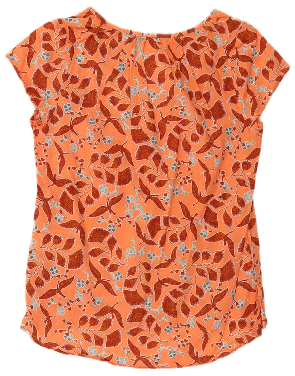Bluză pentru femei White Stuff, UK 8, bumbac floral, portocaliu mic