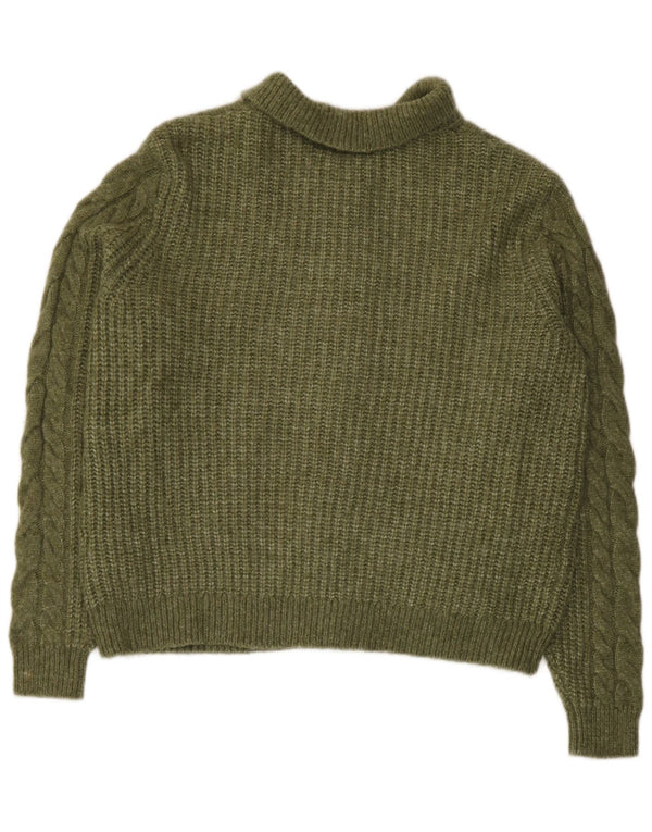 Pulover cardigan crop pentru femei Marks & Spencer UK 14 Acrilic verde mediu