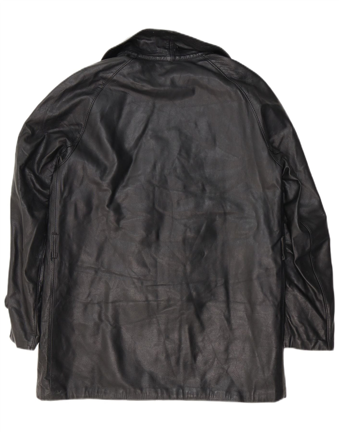 Jachetă de piele vintage pentru bărbați UK 38 Medium Black Leather