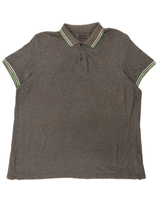 Tricou polo pentru bărbați Lotto 2XL bumbac gri