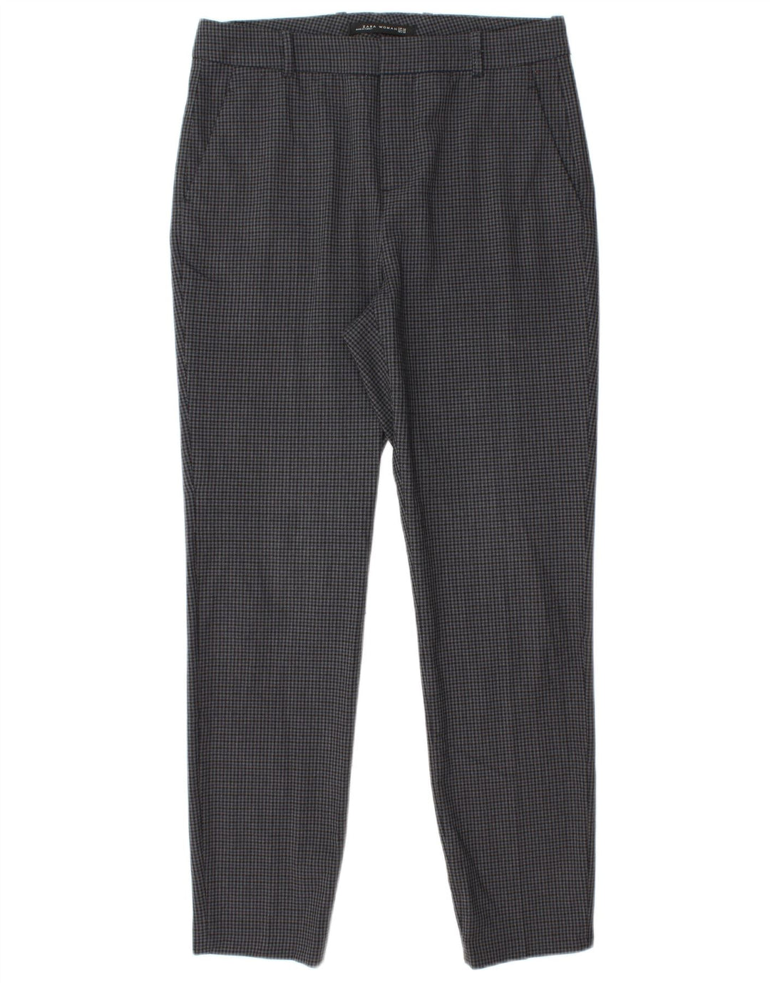 Pantaloni de costum slim pentru femei Zara EU 40 Medium L30 L28 Gri Houndstooth