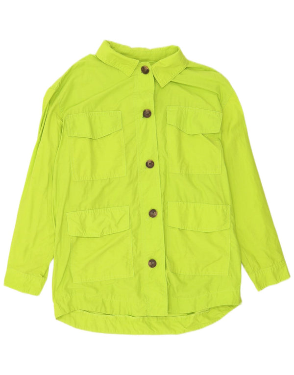Jachetă supradimensionată pentru femei Topshop UK 8, bumbac verde mic