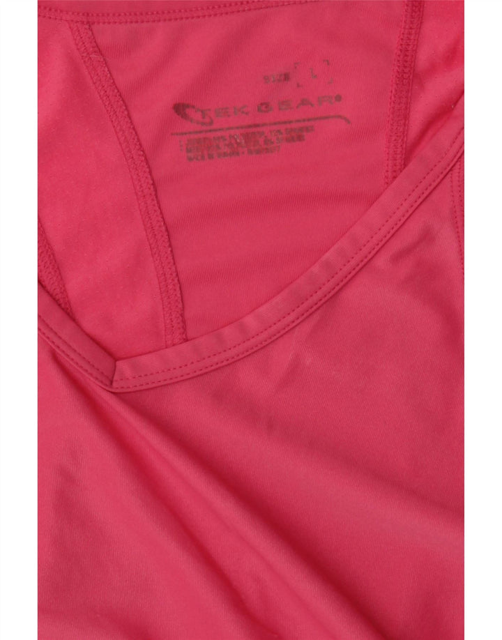 TEK GEAR Womens Top Long Sleeve UK 14 Large Pink Polyester Vintage Tek Gear and Second-Hand Tek Gear from Messina Hembry 