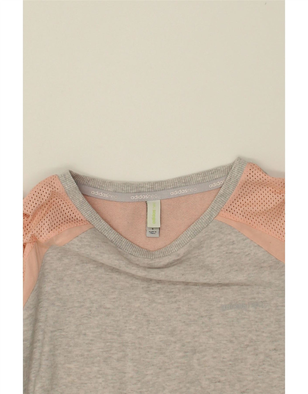 ADIDAS Womens Sweatshirt Jumper UK 10 Small Grey Colourblock Vintage Adidas and Second-Hand Adidas from Messina Hembry 
