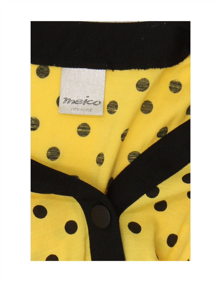 Jachetă Meico pentru femei cu mâneci 3/4, UK 12, poliester galben mediu