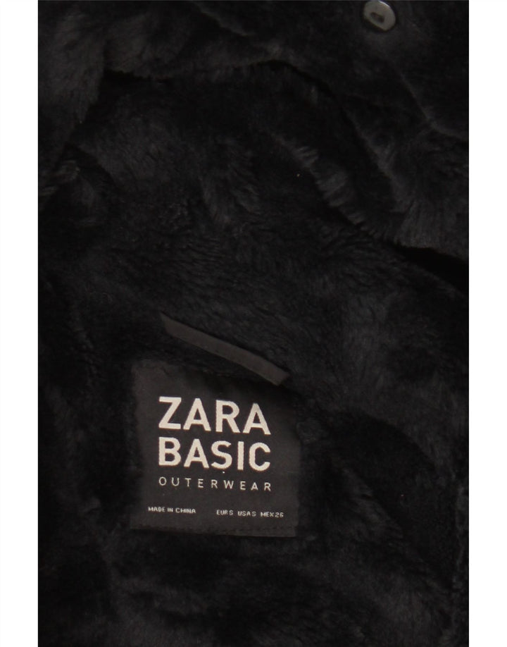 Jachetă de vânt cu glugă pentru femei Zara UK 10 Mic Negru