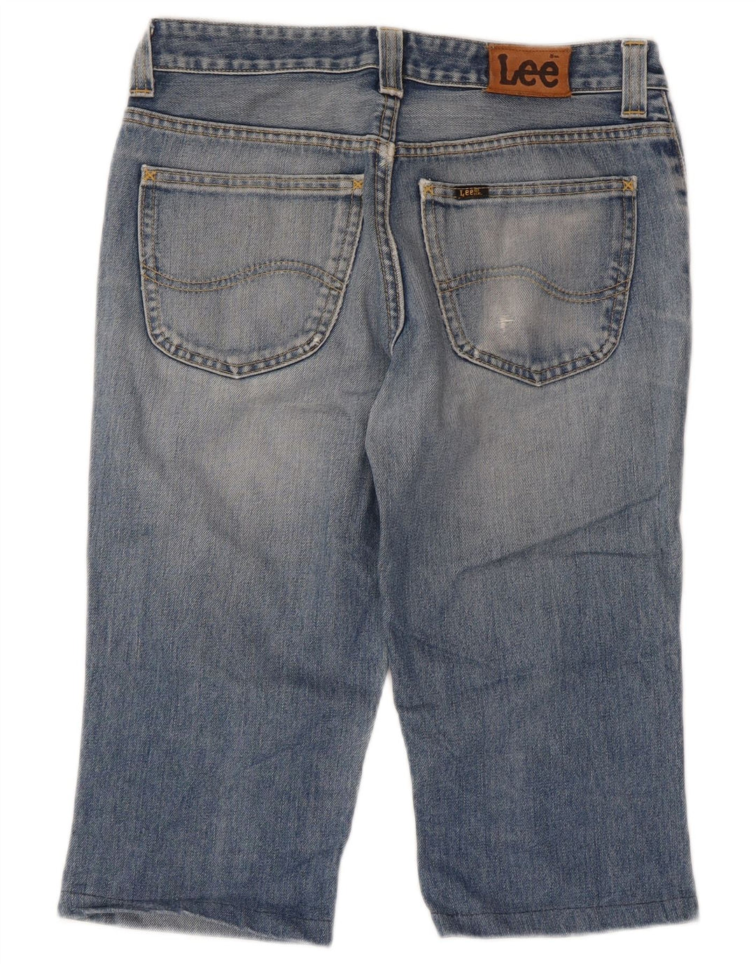 Pantaloni scurți Lee Felton Denim W30, bumbac albastru mediu