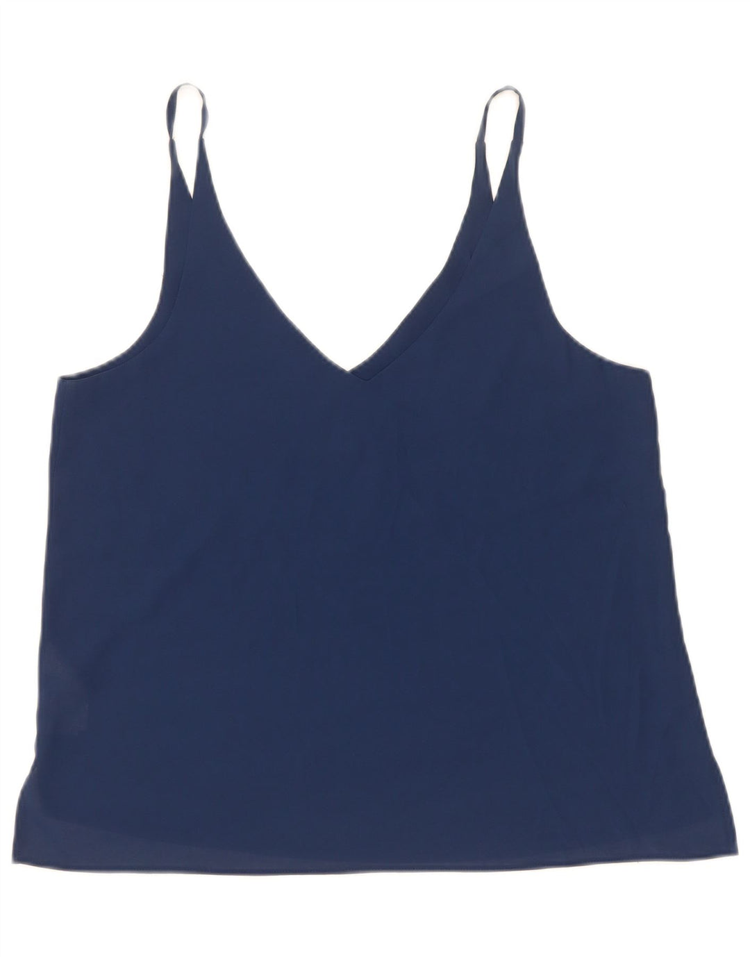 Topshop Womens Cami Top UK 10 Small Bleumarin Poliester