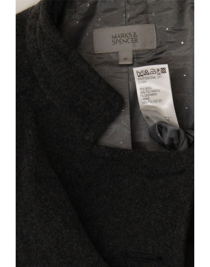 MARKS & SPENCER pardesiu pentru femei UK 8 mic din lână gri
