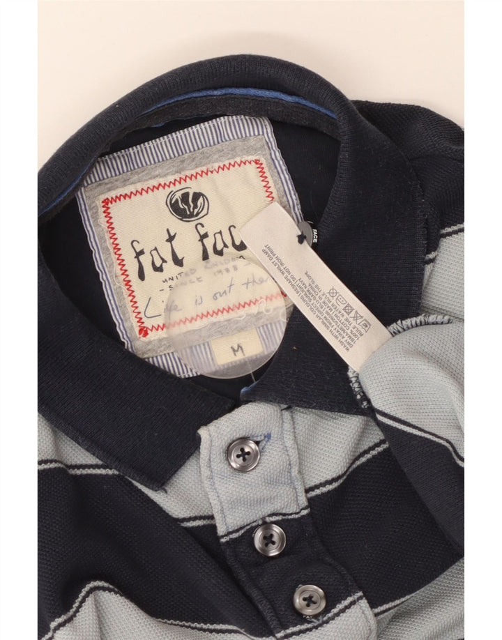 Tricou polo pentru bărbați FAT FACE, bumbac cu dungi albastru bleumarin mediu