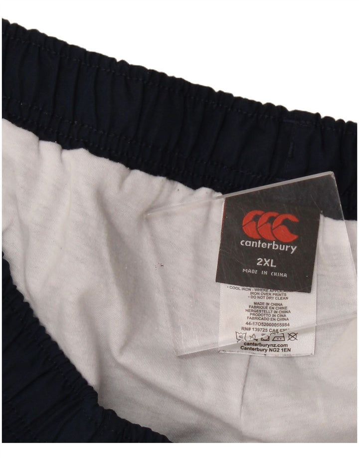 Pantaloni Windbreaker pentru bărbați cu grafică Canterbury, poliester bleumarin 2XL