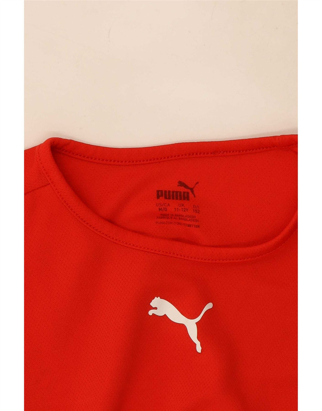 Tricou Puma Băieți Top 11-12 Ani Poliester Colorblock Roșu