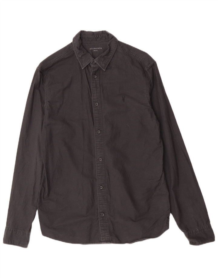 Cămașă bărbați All Saints Bumbac negru mic