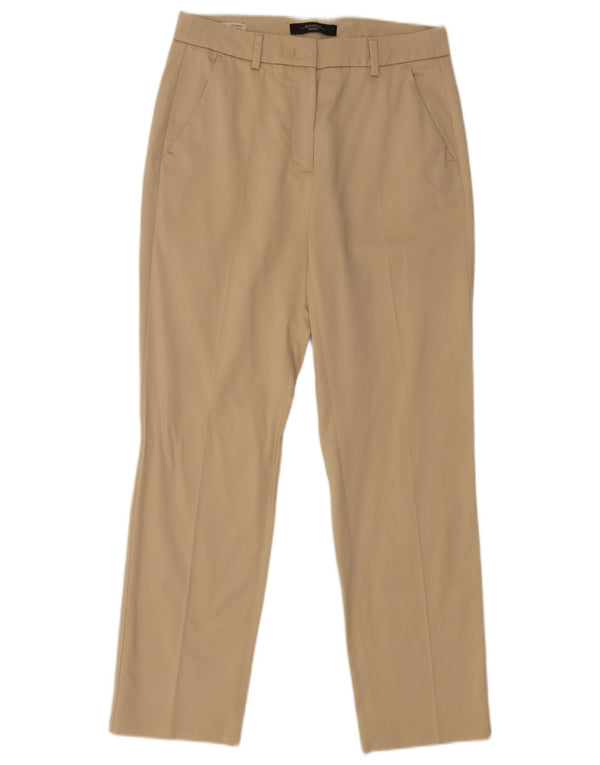 Max Mara Pantaloni chino subțiri pentru femei UK 8 Small W28 L27 Bej Bumbac