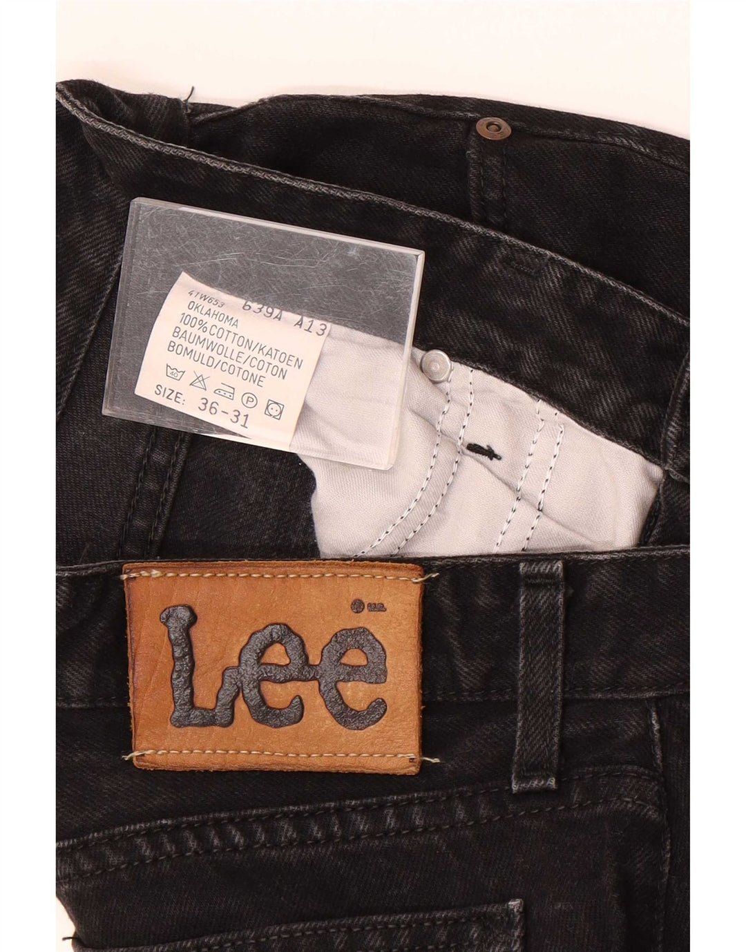 Blugi conici pentru bărbați Lee W36 L31 bumbac negru