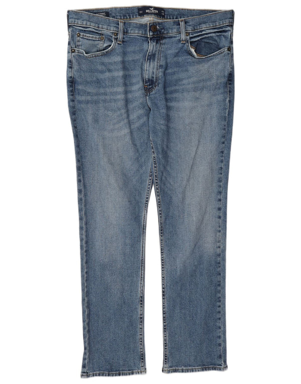 Blugi Hollister Slim Straight pentru bărbați W34 L30 Bumbac albastru