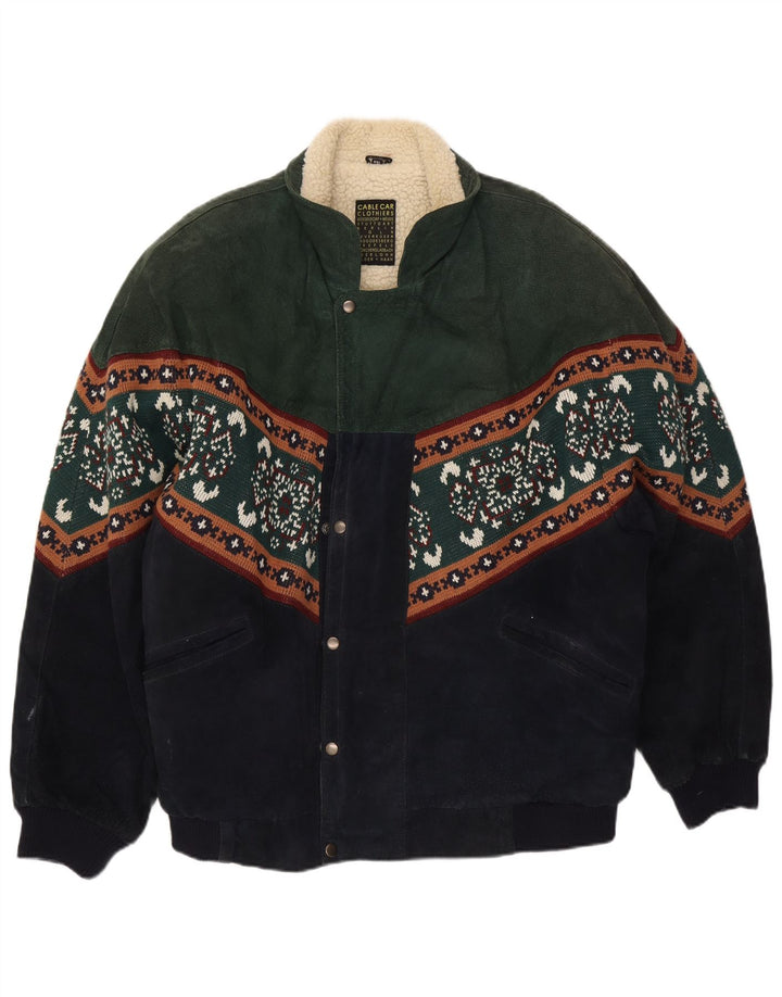 Jachetă din shearling pentru bărbați de la Cable Car Clothiers UK 44 2XL multicoloră Fair Isle