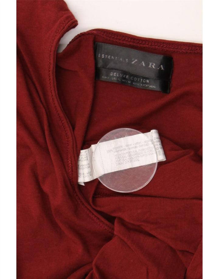 Tricou Bărbați ZARA Top XL Bumbac Maroon