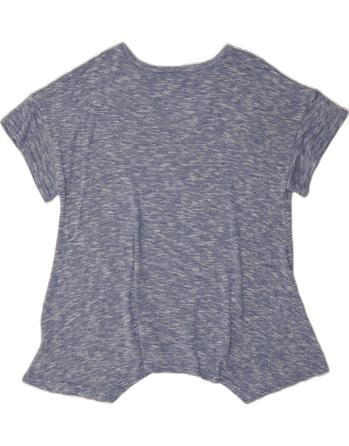 JUICY COUTURE Womens Asymmetric Tunic Top UK 14 Medium Blue Flecked Rayon Vintage Juicy Couture and Second-Hand Juicy Couture from Messina Hembry 