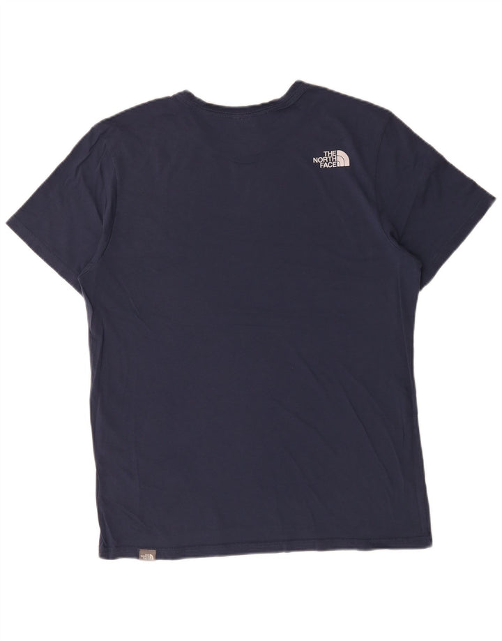 Tricou grafic pentru bărbați The North Face Top mediu din bumbac bleumarin