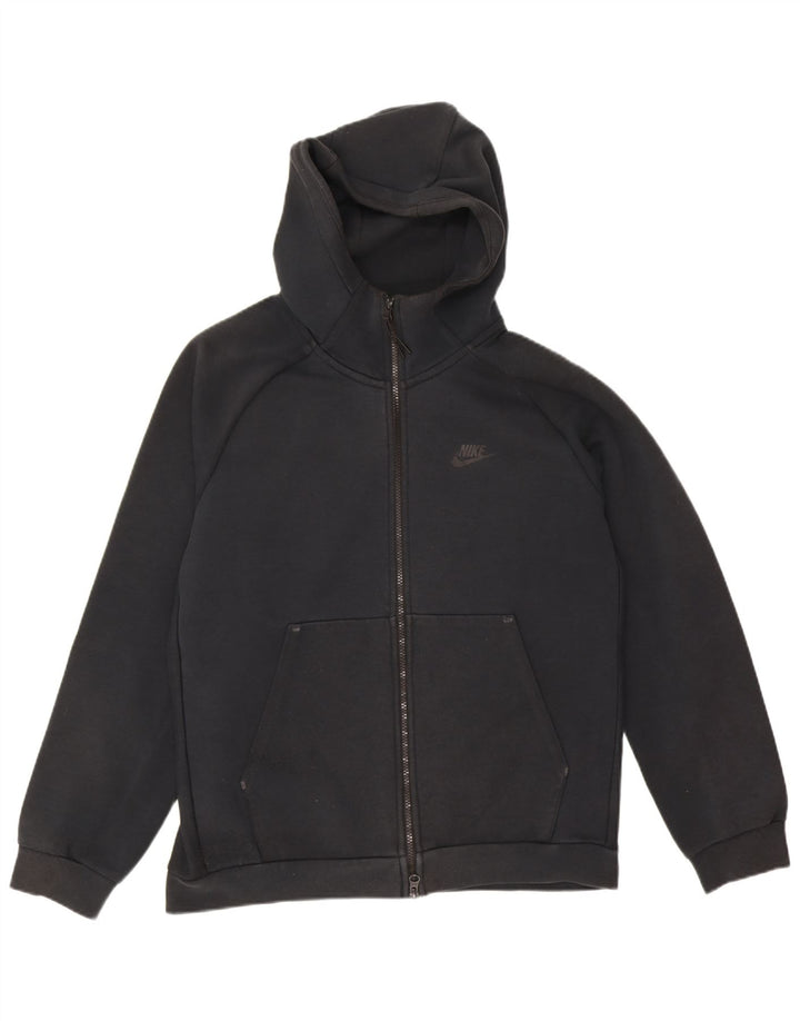 Pulover Nike pentru bărbați, cu fermoar, bumbac mediu negru