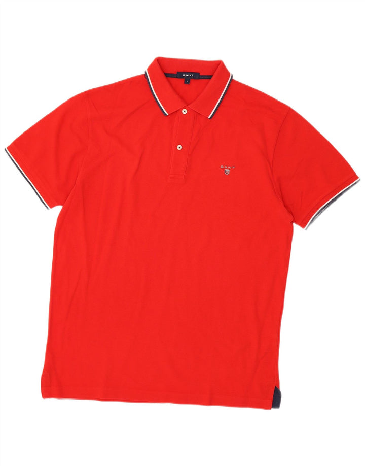 Tricou polo pentru bărbați Gant, bumbac roșu mare