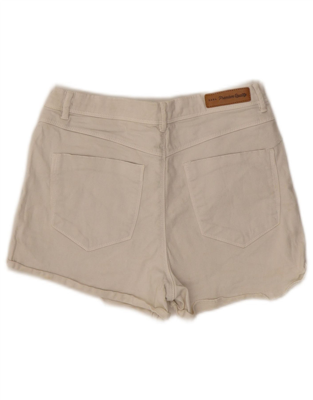 Pantaloni scurți din blugi Trafaluc pentru femei Zara EU 38 Mici W28 Alb