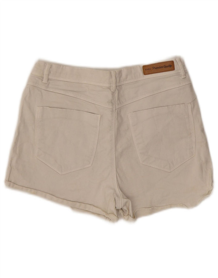 Pantaloni scurți din blugi Trafaluc pentru femei Zara EU 38 Mici W28 Alb