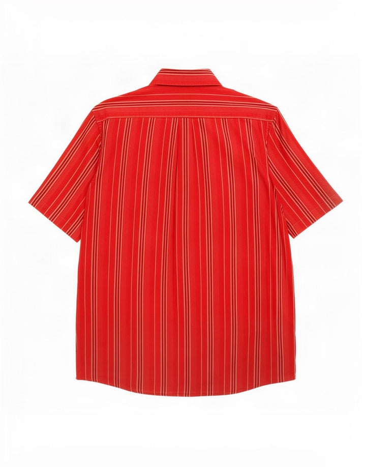 Cămașă cu mânecă scurtă Levi's pentru bărbați, bumbac cu dungi roșii