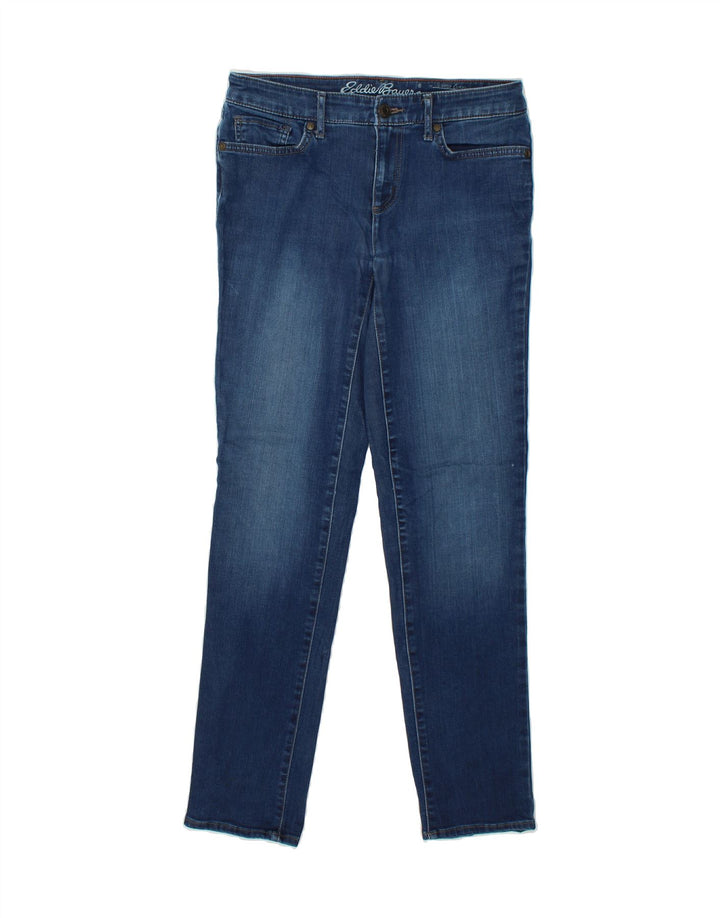 EDDIE BAUER Womens Slim Straight Jeans US 6 Medium W30 L30 Blue Cotton Vintage Eddie Bauer and Second-Hand Eddie Bauer from Messina Hembry 