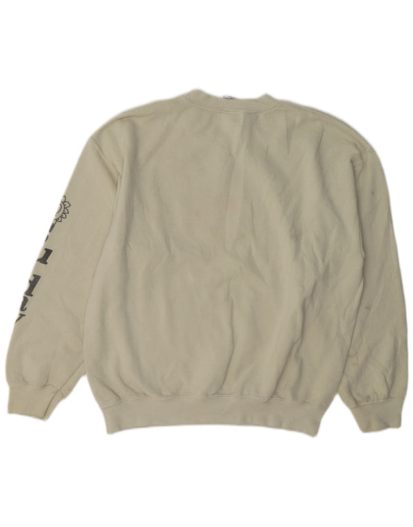 Urban Outfitters Hanorac supradimensionat cu grafic pentru femei Jumper Mic Bej