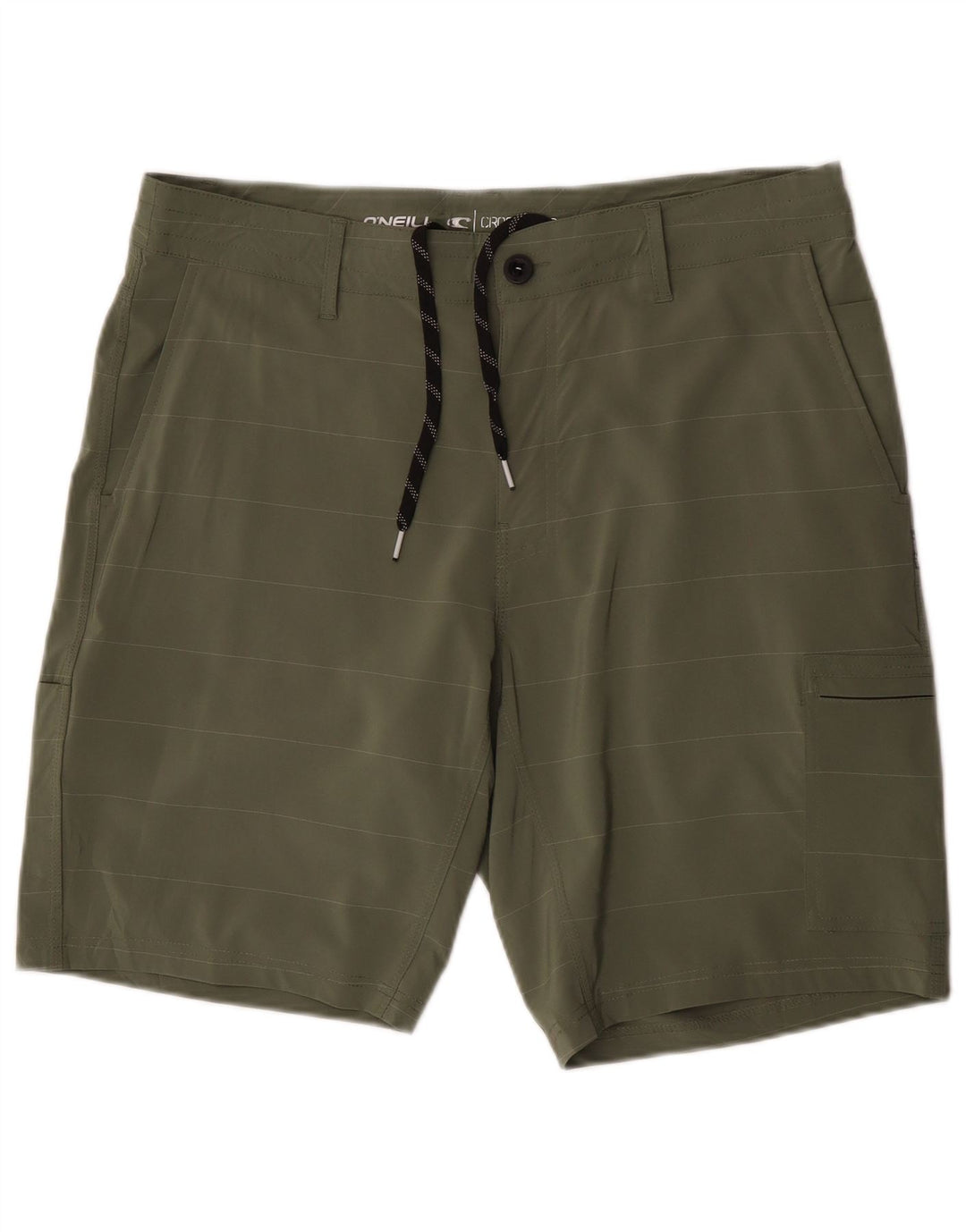 Pantaloni scurți cargo O'Neill pentru bărbați W36, bumbac cu dungi verzi mari