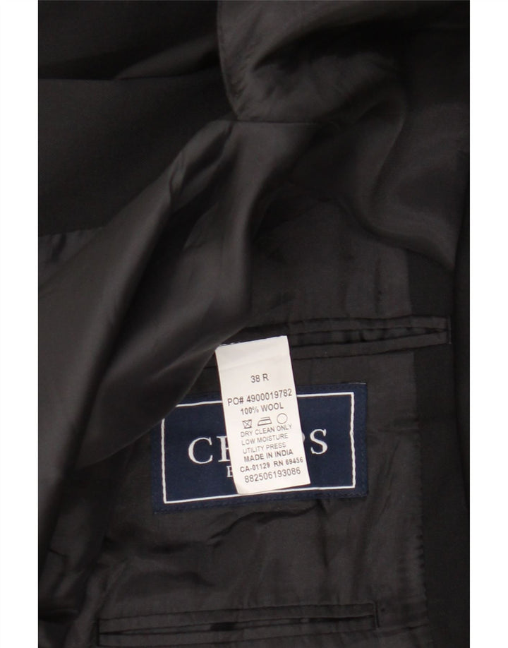 Jachetă Blazer pentru bărbați Chaps cu 2 nasturi UK 38 Lână neagră medie