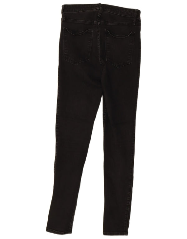 Blugi skinny pentru femei cu talie înaltă Abercrombie & Fitch US 8 Medium W29 L28 Negri