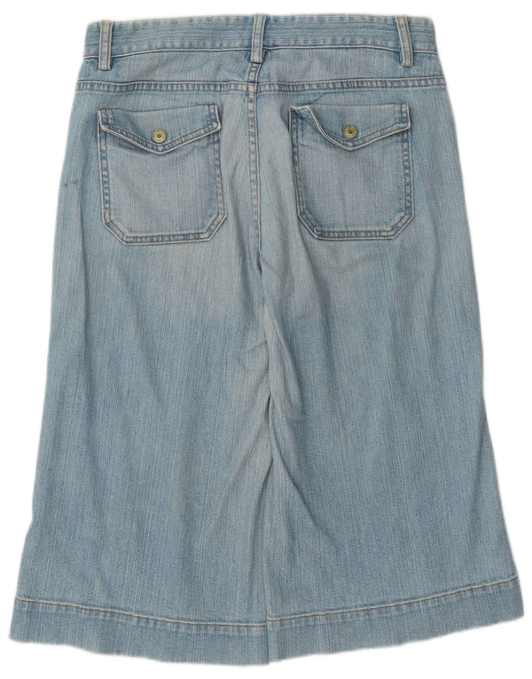 Pantaloni scurți din denim pentru femei Gap, cu picioare largi, UK 10 Small W30 Blue Bumbac