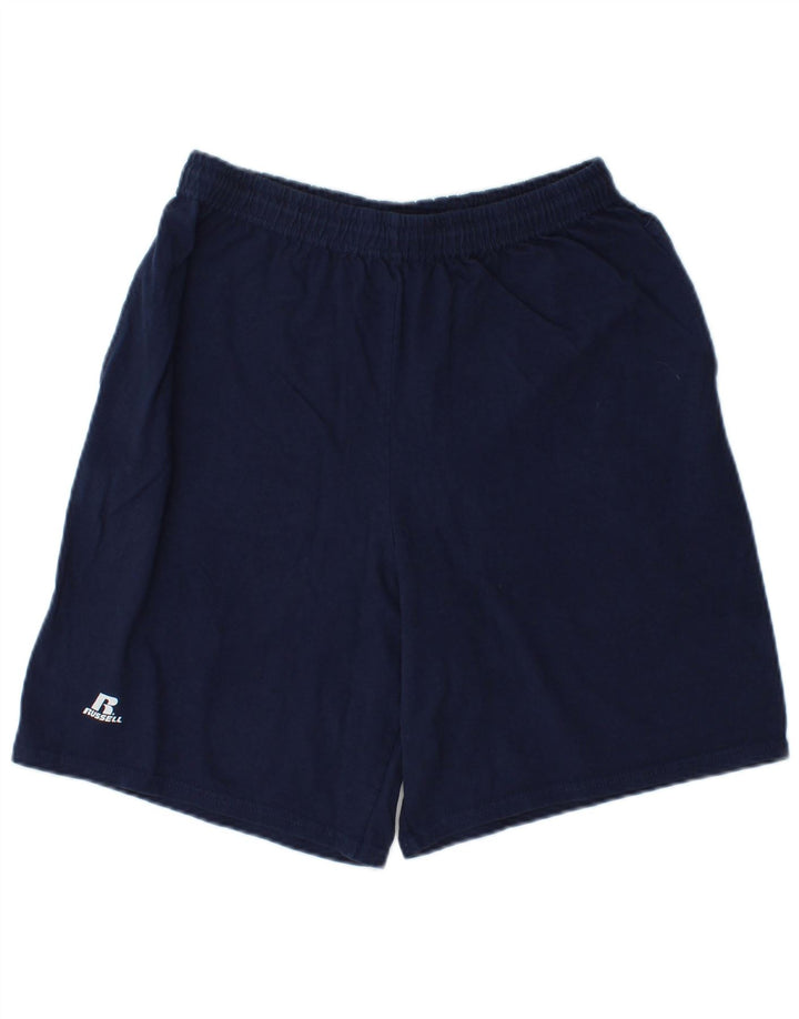 Pantaloni scurți sport pentru bărbați RUSSELL ATHLETIC, bumbac mediu albastru bleumarin