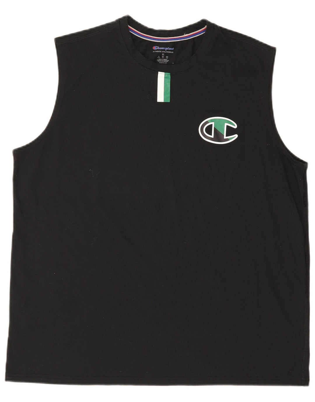 CHAMPION Mens Vest Top XL Black Cotton