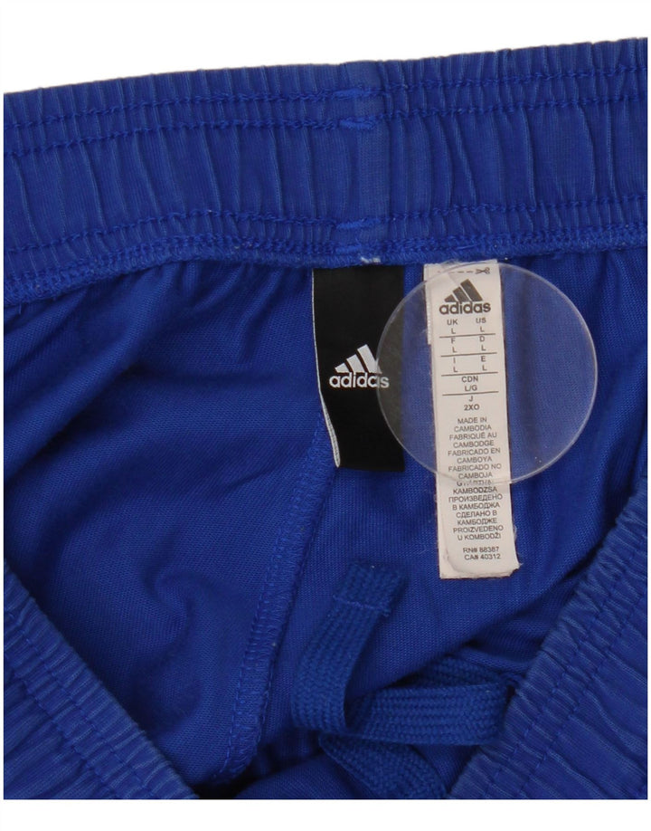 Pantaloni de trening Adidas pentru bărbați, mari, albastru, bumbac