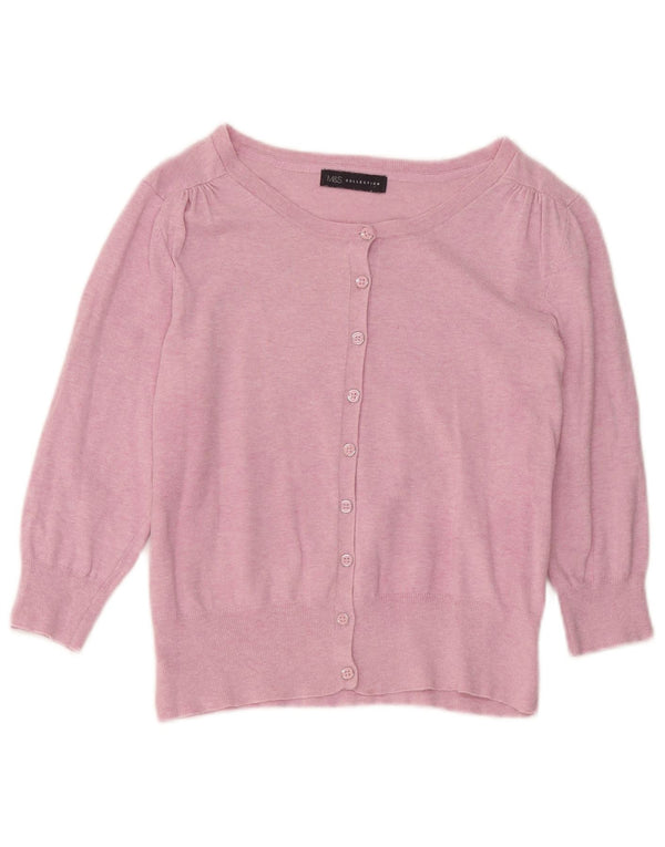 Pulover cardigan cu mâneci 3/4 pentru femei Marks & Spencer UK 12 Roz mediu