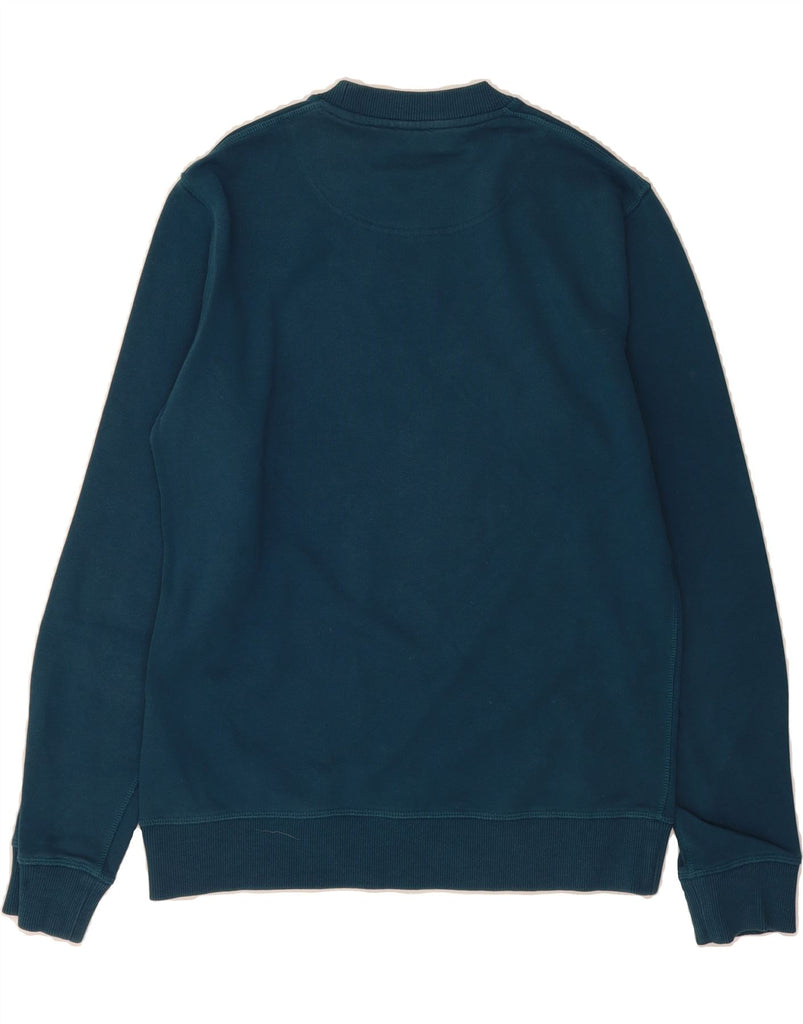 KENZO Mens Paris Graphic Sweatshirt Jumper Small Turquoise Cotton Vintage Kenzo and Second-Hand Kenzo from Messina Hembry 