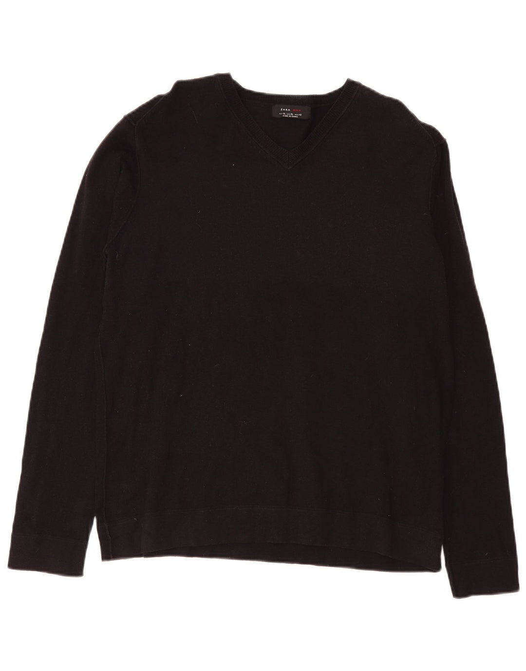 Pulover pentru bărbați Zara, cu decolteu în V, XL, negru