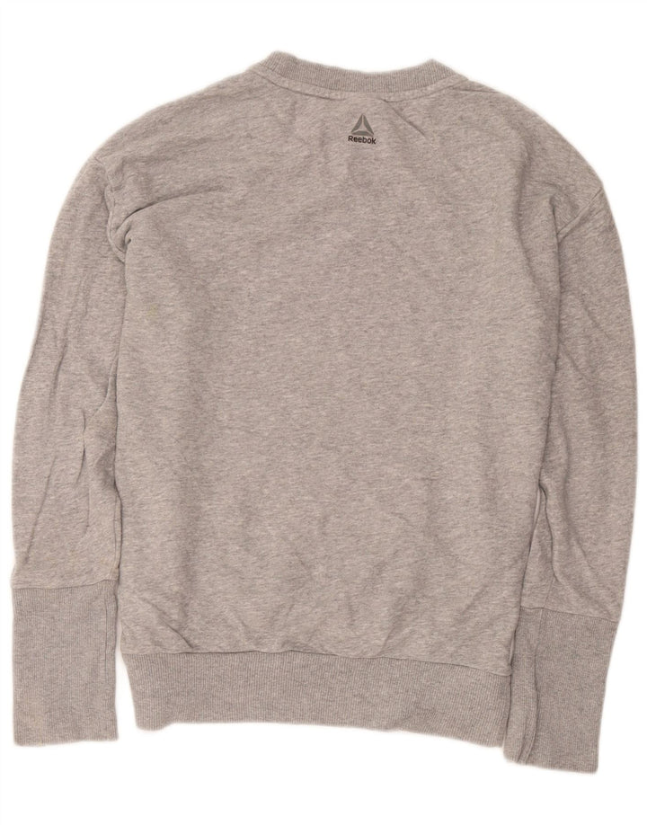 Pulover supradimensionat pentru femei Reebok UK 8/10 Bumbac gri mic