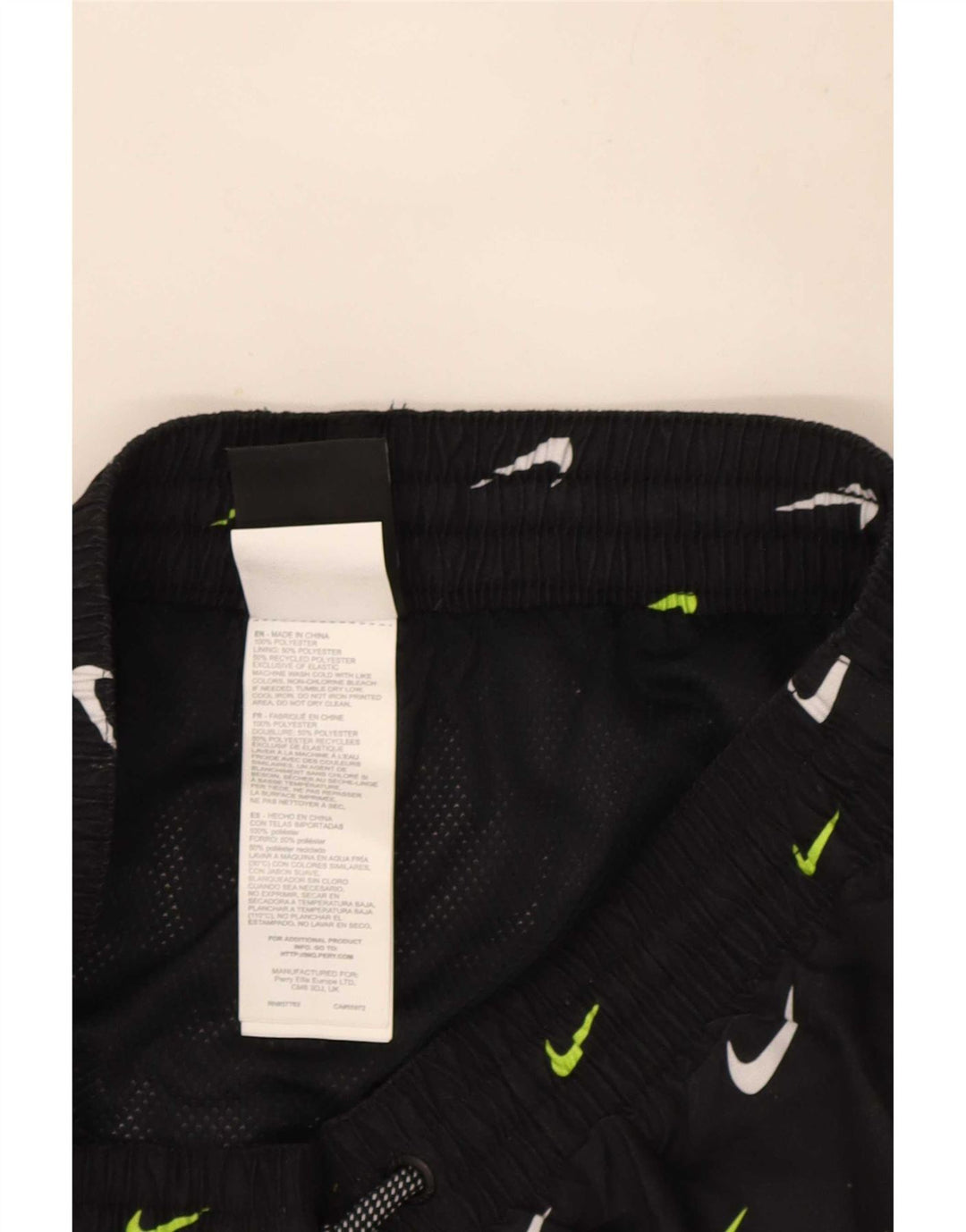 Pantaloni scurți sport grafic Nike pentru bărbați, poliester negru mic